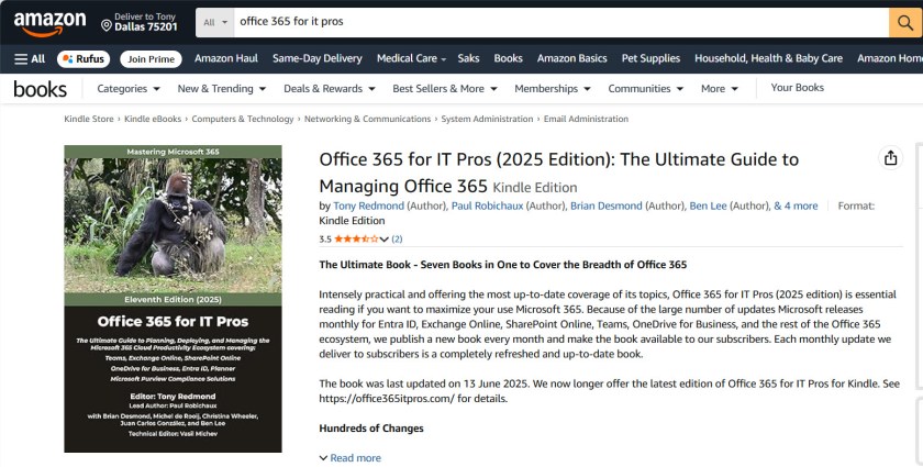 Office 365 for IT Pros Kindle edition