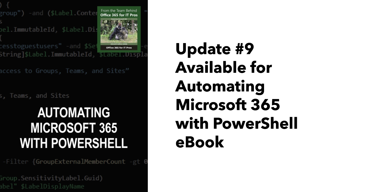 Automating Microsoft 365 with PowerShell update 9